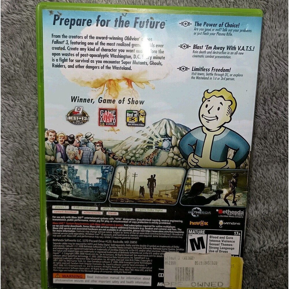 Fallout 3 Xbox 360 Complete In Box CIB With Manual Tested And Working Read - Picture 3 of 16